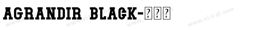 Agrandir Black字体转换